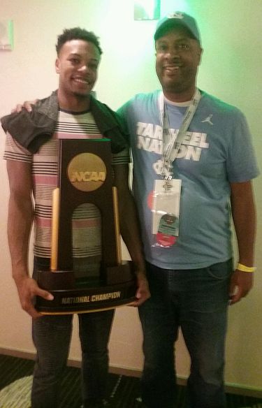 Mark Sills with Cousin, Nate Britt, UNC National Championship Team 